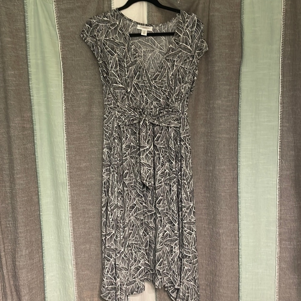 Black and white maternity dress